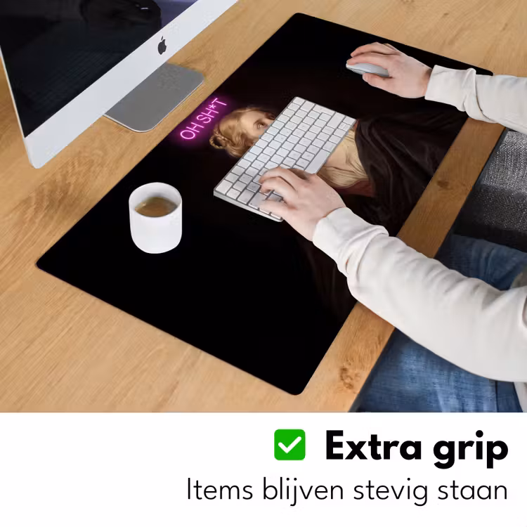 Quote - Neon - vrouw Muismat XXL klein -sfeer3