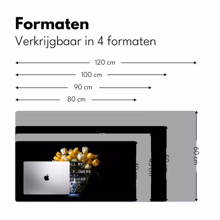 Quotes - Bloem - Tulp - Geel Muismat XXL klein -sfeer5