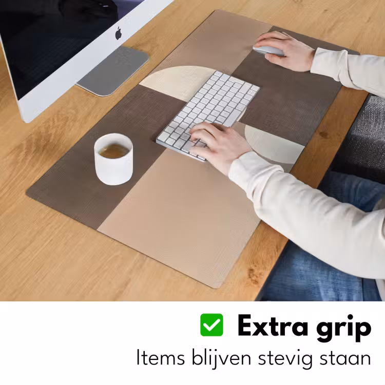 Raster - Halve cirkels - Contrast Muismat XXL klein -sfeer3