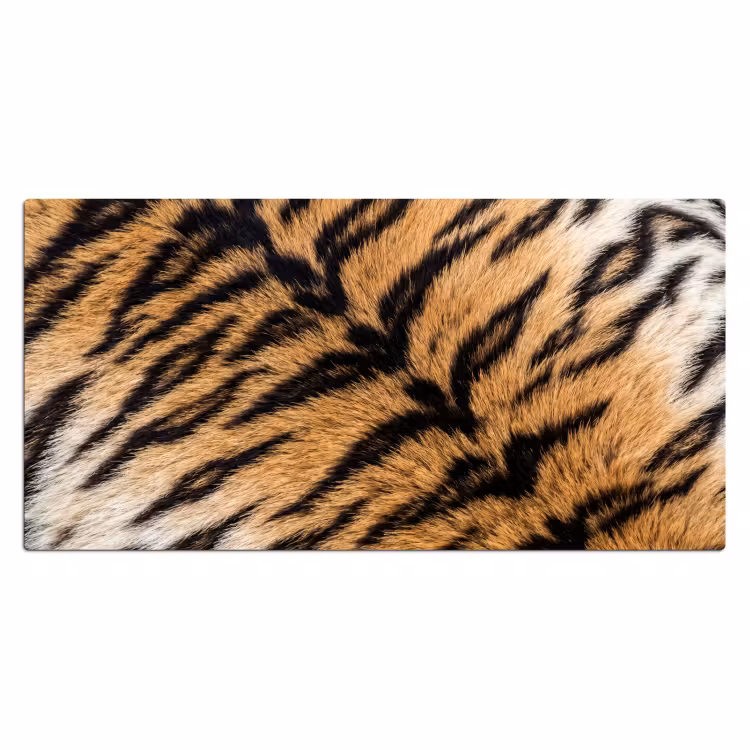 Realistisch - Tijgervacht - Zwart Muismat XXL klein -3d_leeg