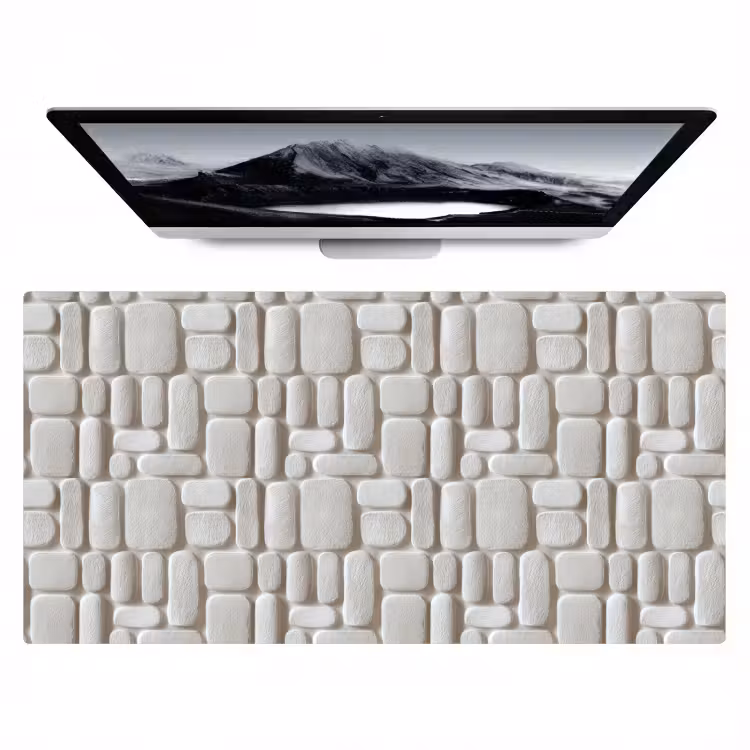Reliëf - Structuur - Wit Muismat XXL klein 681 -zzz3d