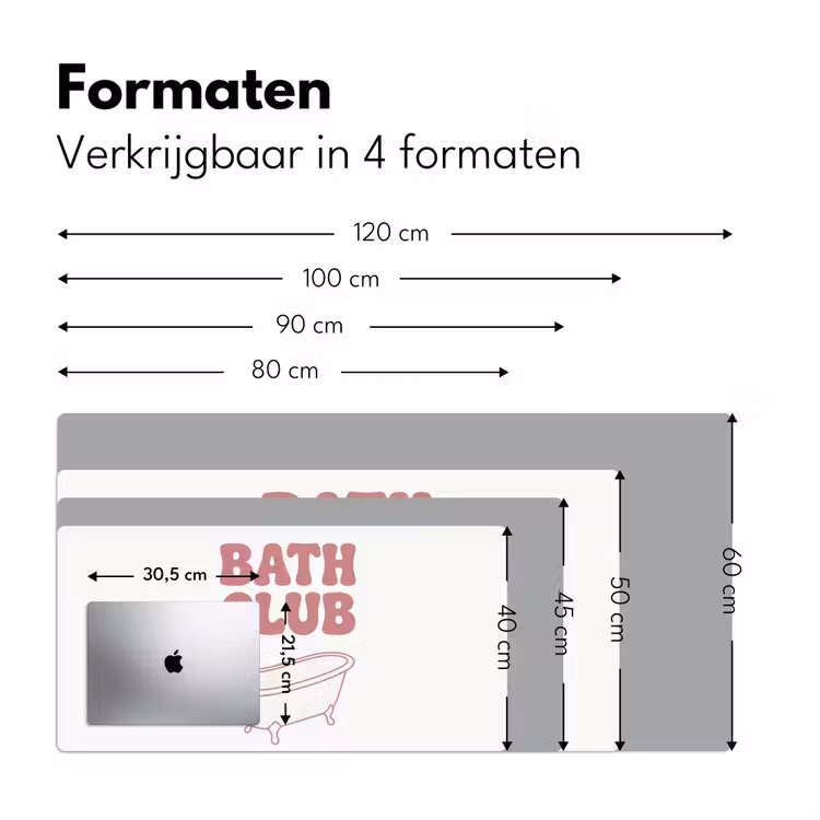 Retro - Bad - Roze Muismat XXL klein -sfeer5