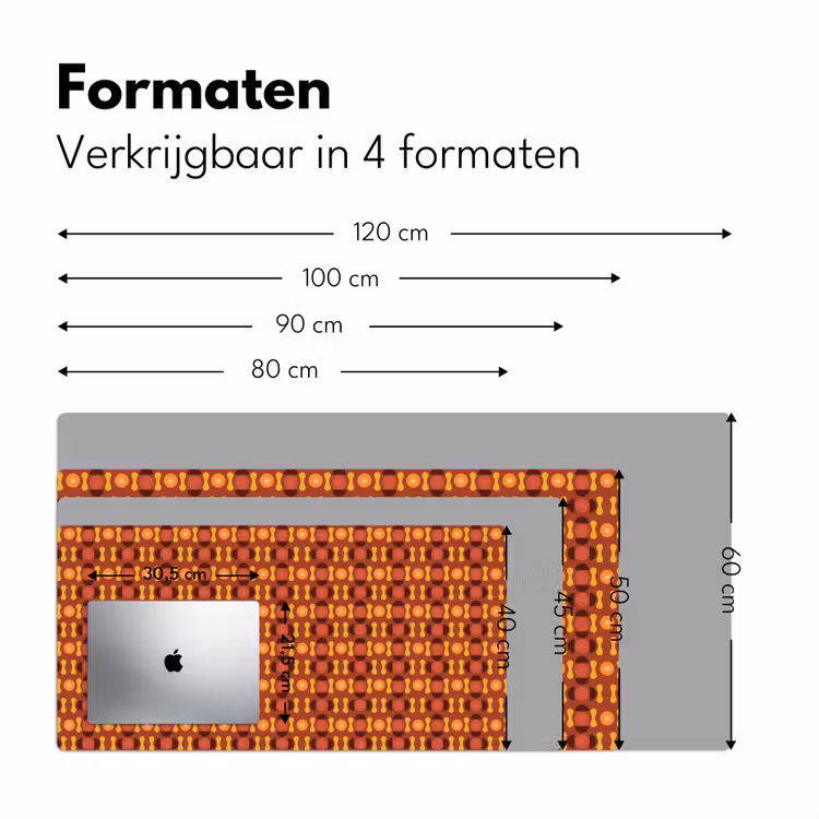 Retro - Disco - Hippie Muismat XXL klein 681 -sfeer5