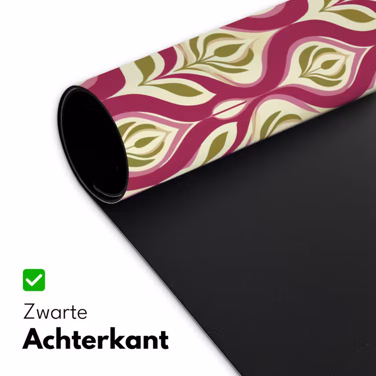 Retro - Floraal - Paars Muismat XXL klein 681 -sfeer2