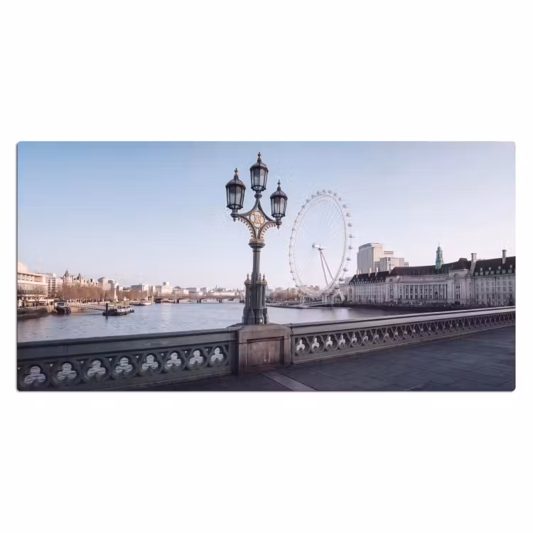 Reuzenrad - Londen - Stad - Architectuur - Brug Muismat XXL klein -3d_leeg