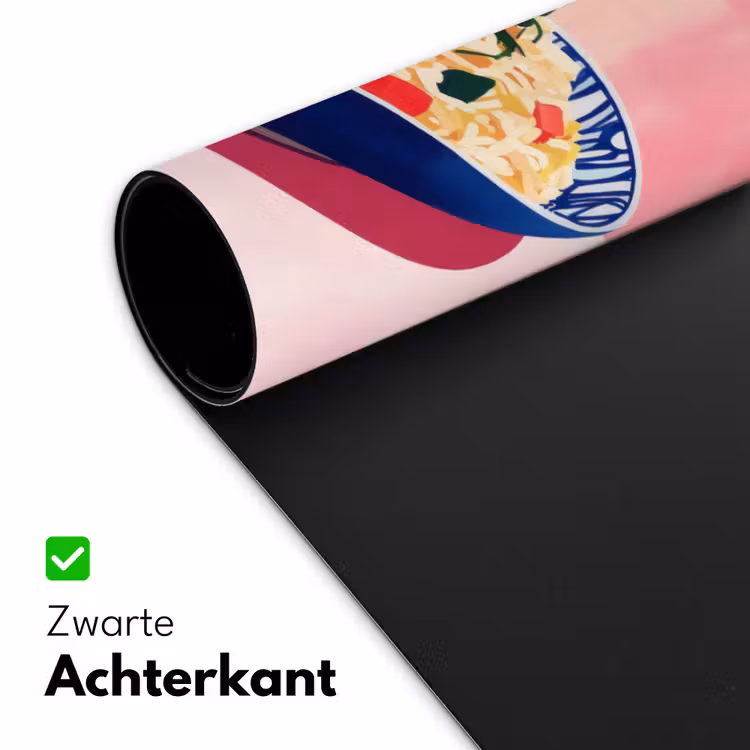 Rijst - Illustratie - Kom - Groente Muismat XXL klein -sfeer2