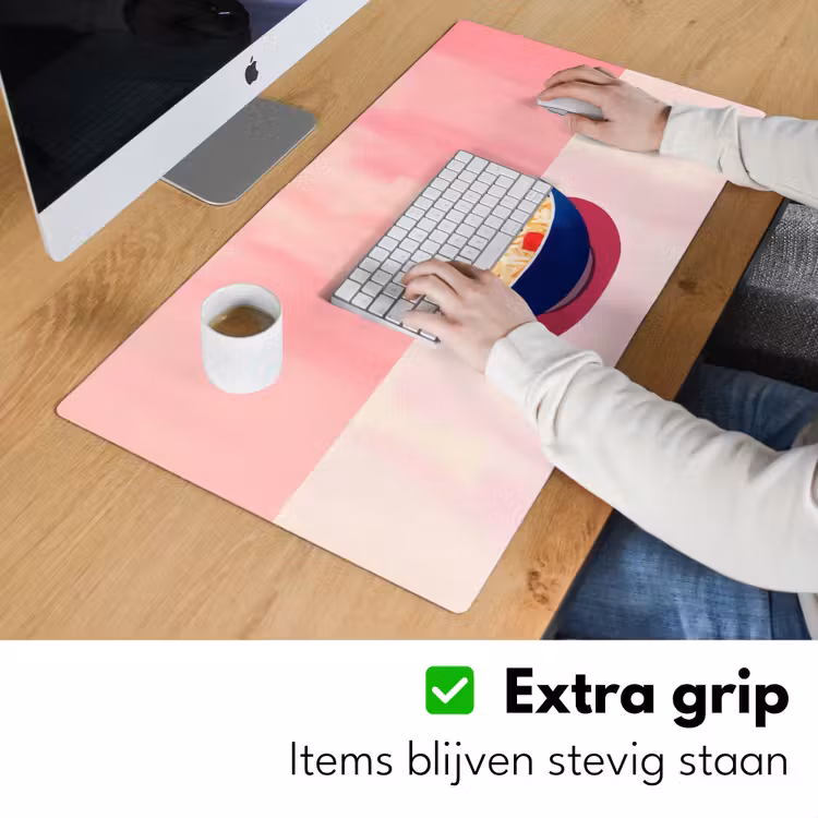 Rijst - Illustratie - Kom - Groente Muismat XXL klein -sfeer3