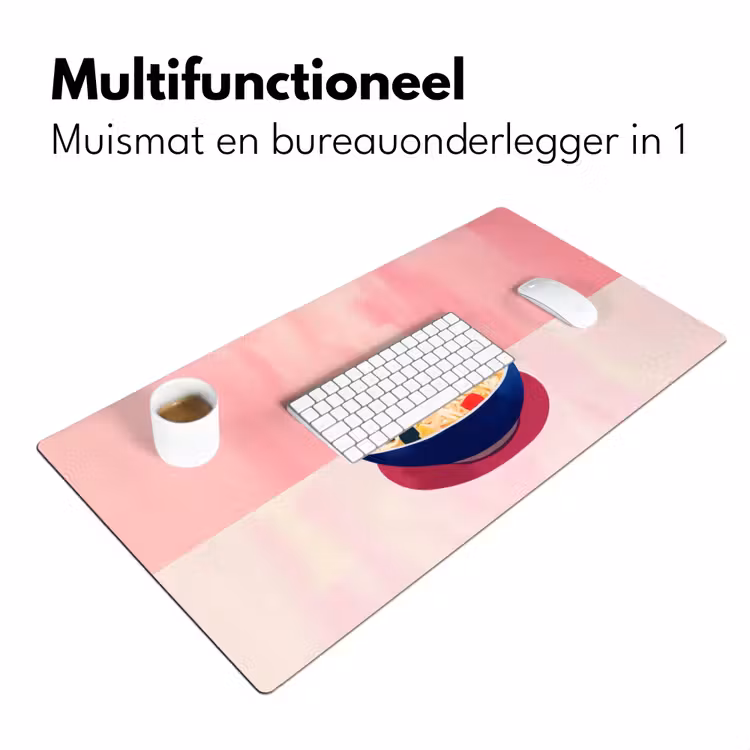 Rijst - Illustratie - Kom - Groente Muismat XXL klein -sfeer4