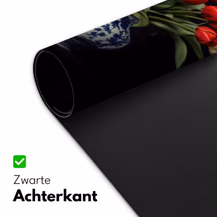 Rode - Bloemen - Tulpen - Vaas Muismat XXL klein -sfeer2
