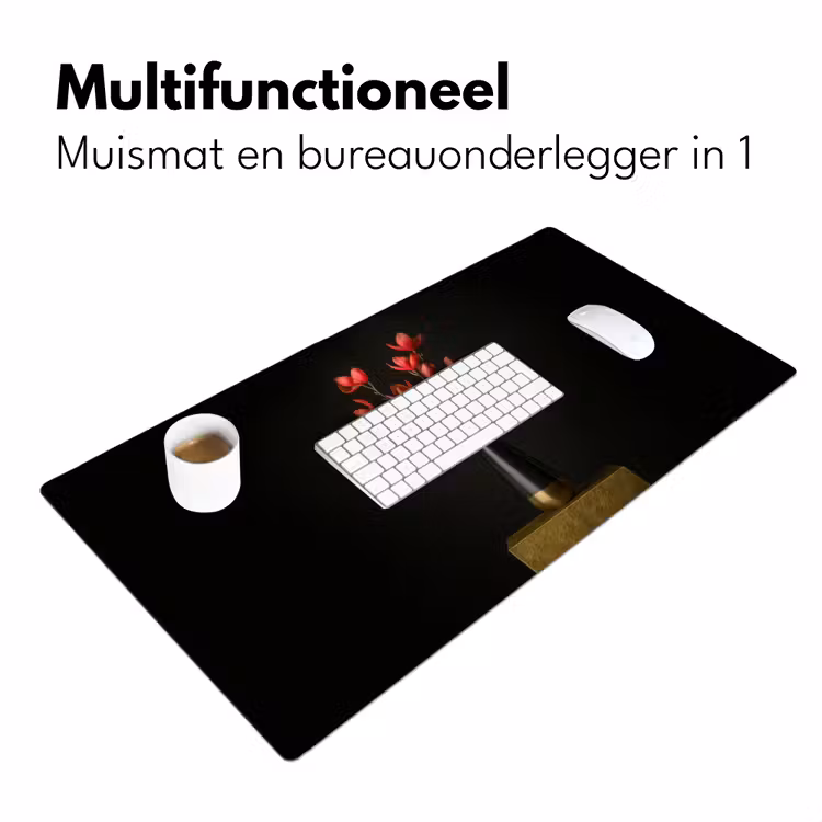 Rode - Bloemen - Vaas Muismat XXL klein -sfeer4
