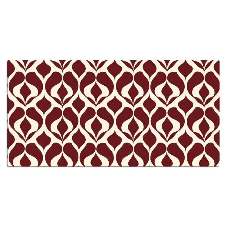 Rood - Druppelpatroon - Grafisch Muismat XXL klein 681 -3d_leeg