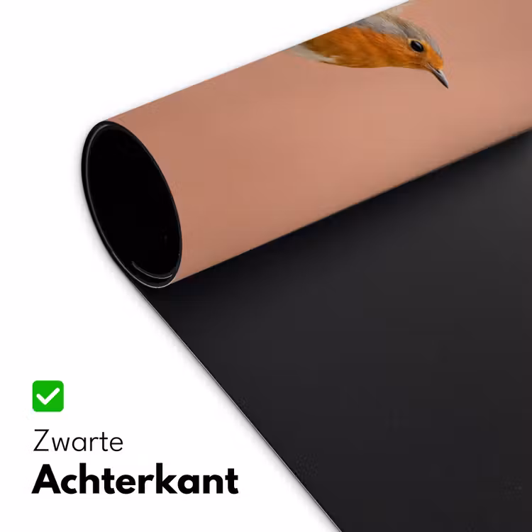 Roodborst - Natuur - Roze Muismat XXL klein -sfeer2