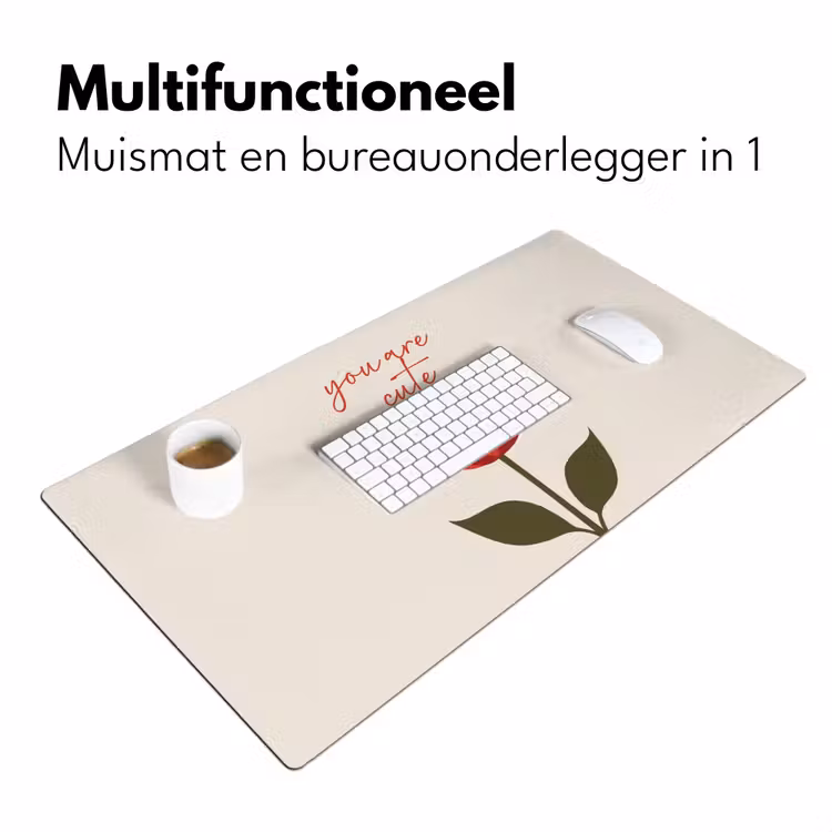 Roos - Rood - Bloem - Valentijn Muismat XXL klein -sfeer4