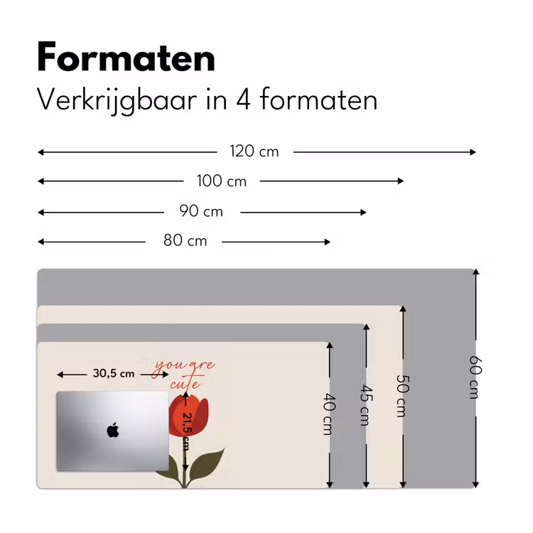 Roos - Rood - Bloem - Valentijn Muismat XXL klein -sfeer5