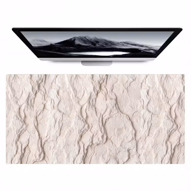 Rots - Structuur - Natuur - Beige - Abstract Muismat XXL klein -zzz3d