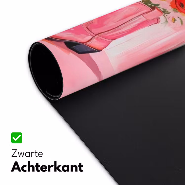 Roze - Bloemen - Cowboy Muismat XXL klein -sfeer2
