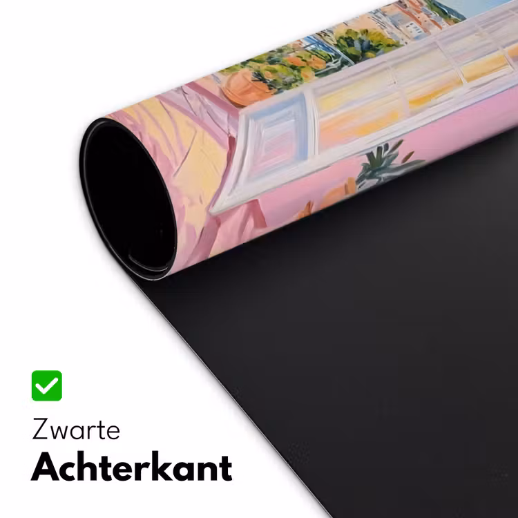 Roze - Buiten - Verf Muismat XXL klein -sfeer2