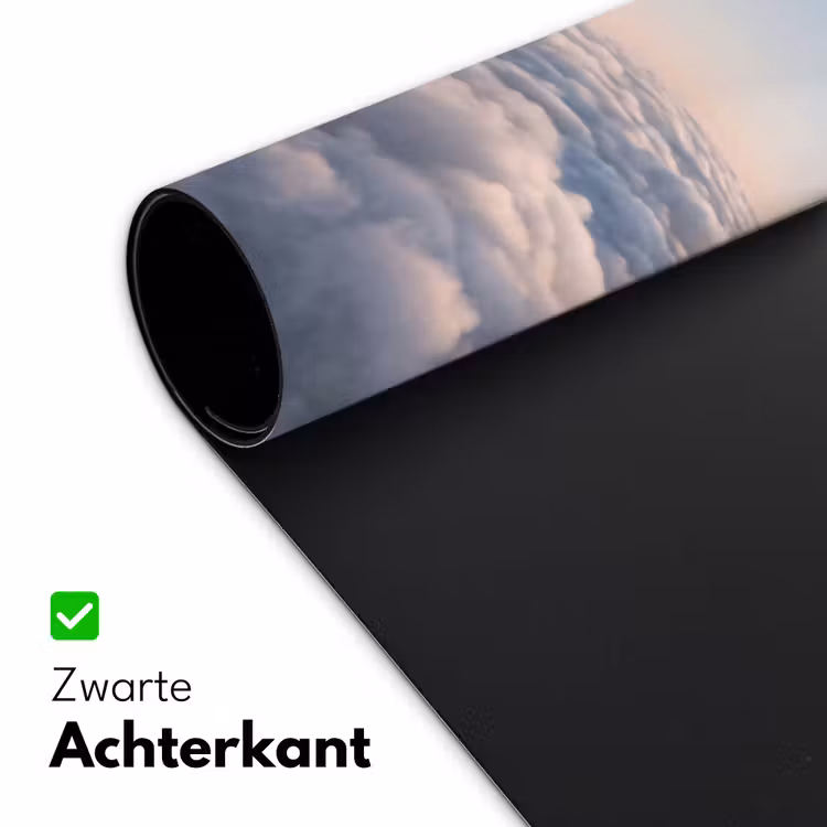 Bureau onderlegger - Roze dier - Wolken - Roze dier - Wolken Muismat XXL klein
