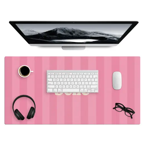 Roze - Gestreept - Belle Muismat XXL klein -3d
