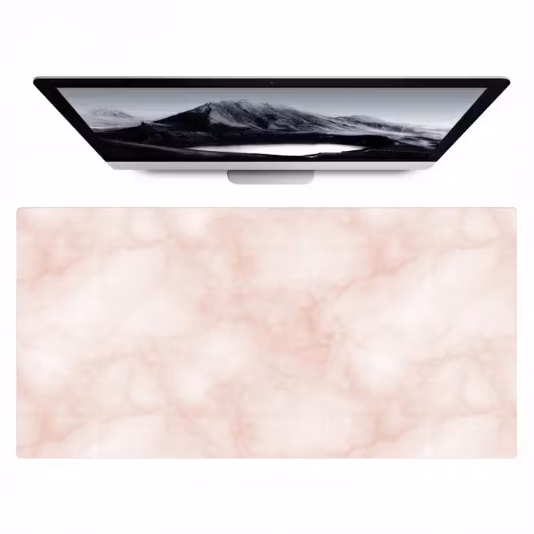 Roze - Marmer - Crème Muismat XXL klein 681 -zzz3d