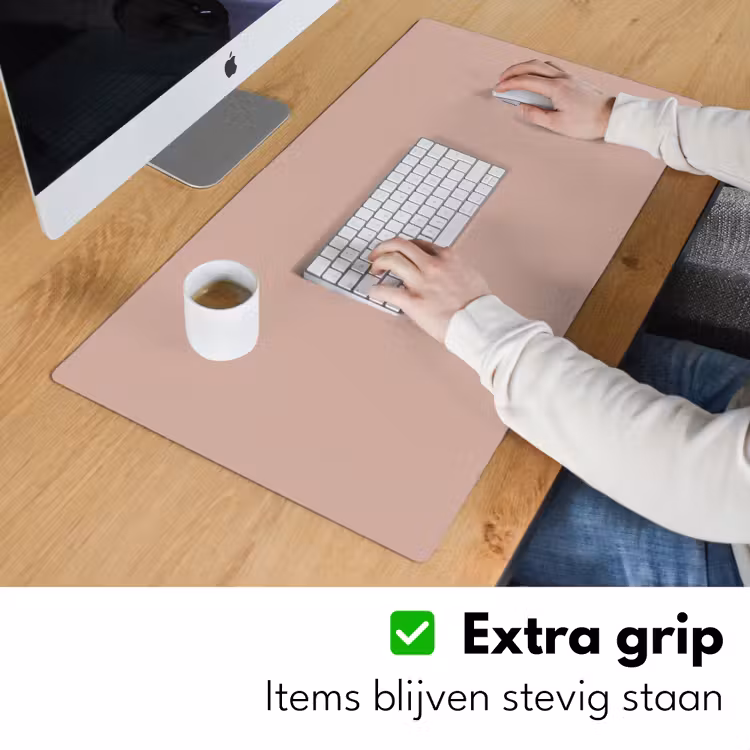 Roze - Palet - Oud - Effen - Oudroze Muismat XXL klein -sfeer3