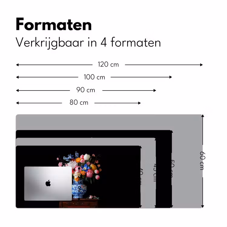 Rozen - Bloemen - Vaas - Boeket Muismat XXL klein -sfeer5
