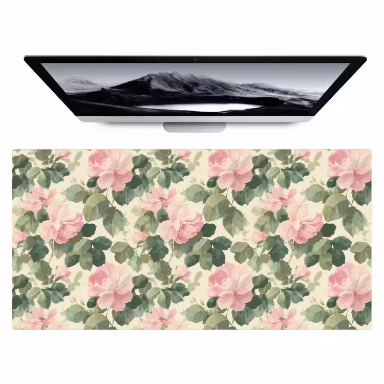 Rozen - Botanisch - Roze Muismat XXL klein 681 -zzz3d