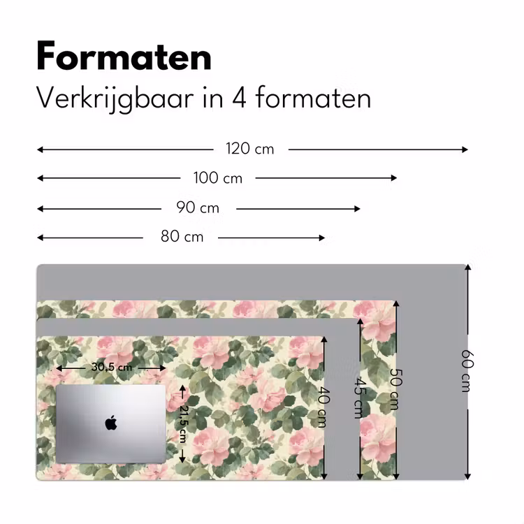 Rozen - Botanisch - Roze Muismat XXL klein 681 -sfeer5