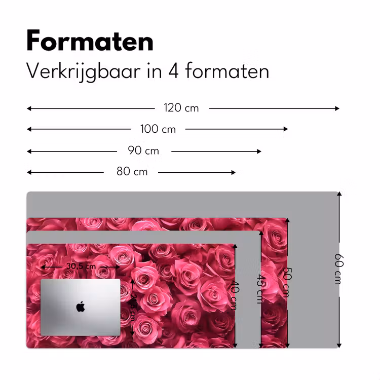 Rozen - Pink - Bloem Muismat XXL klein -sfeer5