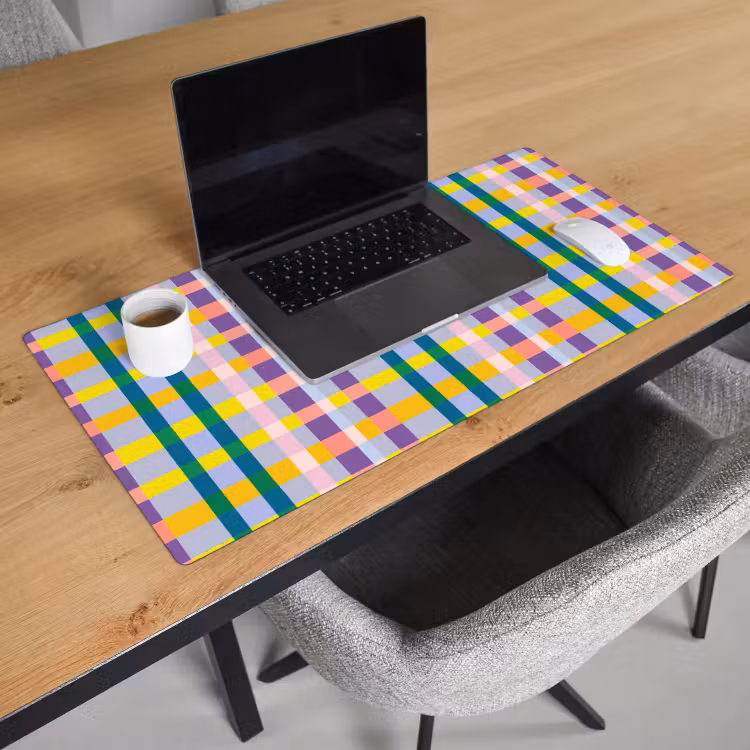 Ruit - Patroon - Kleurrijk Muismat XXL klein 681 -sfeer1