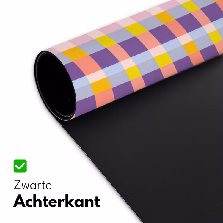 Ruit - Patroon - Kleurrijk Muismat XXL klein 681 -sfeer2