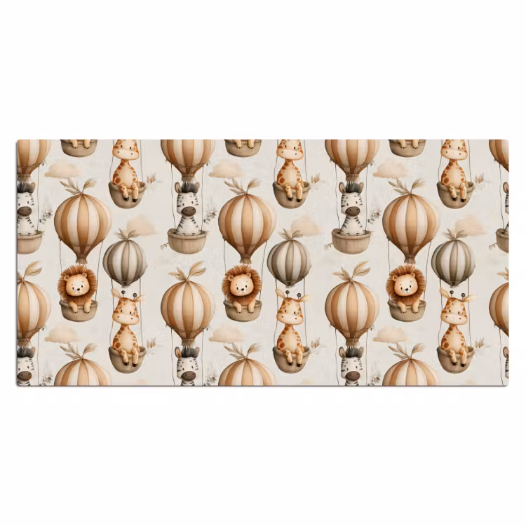 Safari - Luchtballonen - Taupe Muismat XXL klein 681 -3d_leeg