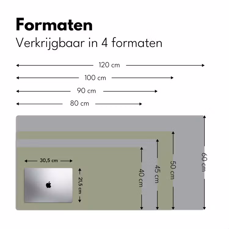 Sage - Mist - Groen Muismat XXL klein 681 -sfeer5