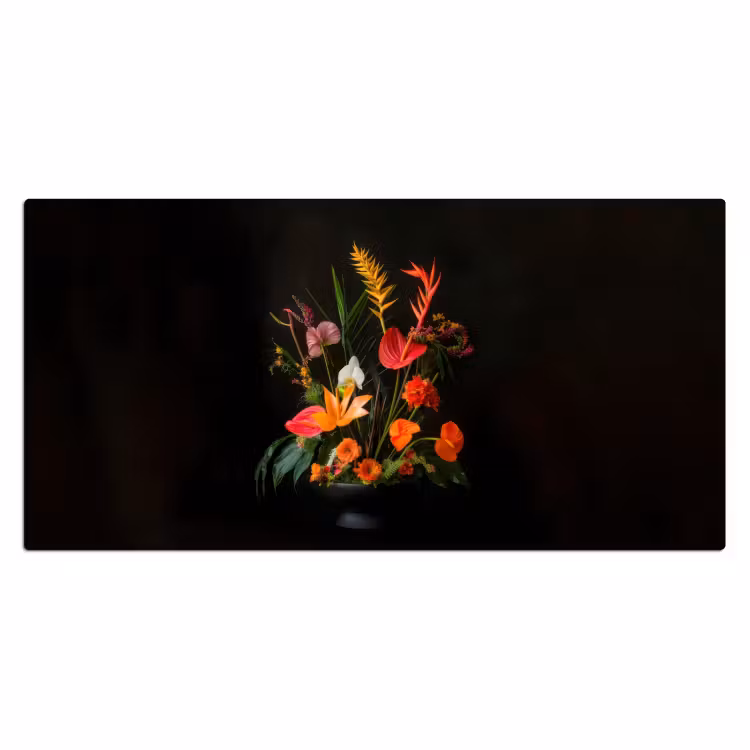 Schaal - Boeket - Bloemen Muismat XXL klein -3d_leeg