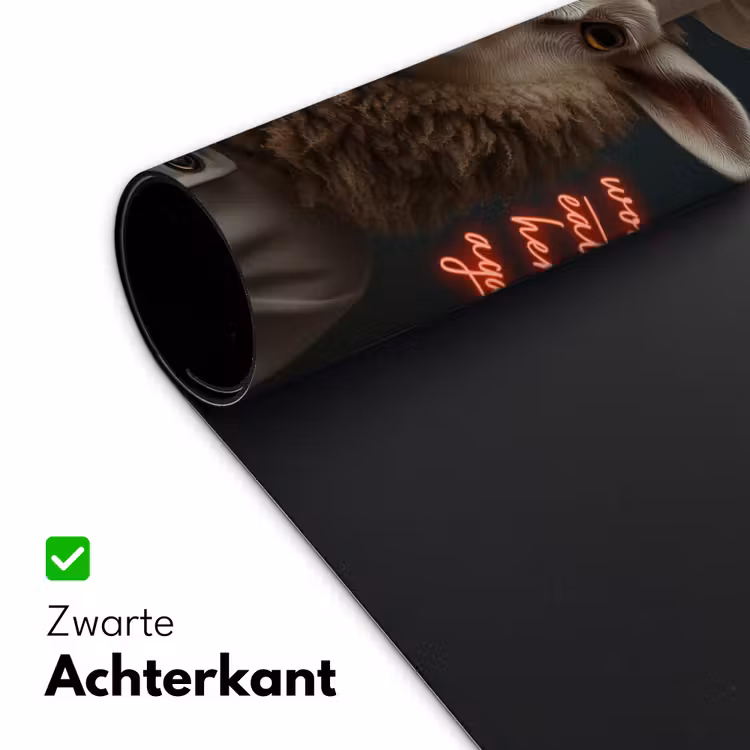 Schaap - Kokskleding - Neon - Quote Muismat XXL klein -sfeer2