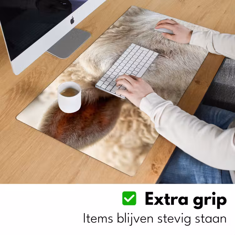Schaap - Oog - Wit Muismat XXL klein -sfeer3