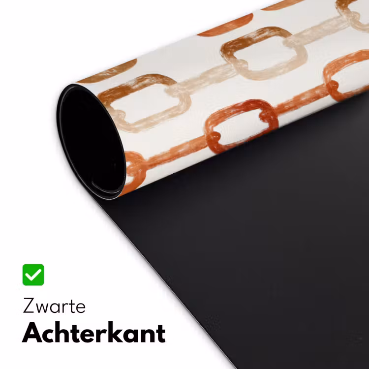 Schakels - Patroon - Aquarel - Terracotta Muismat XXL klein 681 -sfeer2
