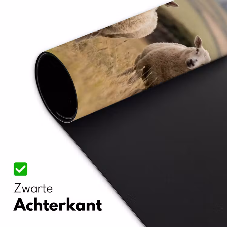 Schapen - Weidenlandschap - Heuvels Muismat XXL klein -sfeer2