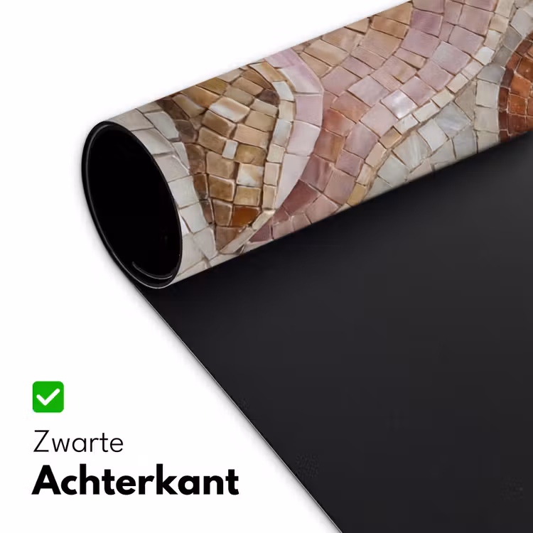 Schelp - Mozaïek - Zee - Beige - Modern Muismat XXL klein -sfeer2