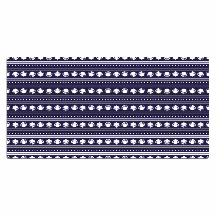 Schelp - Nautisch - Blauw - Wit Muismat XXL klein 681 -3d_leeg