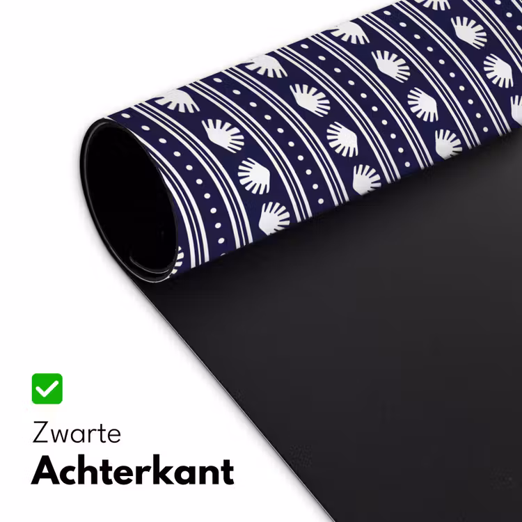 Schelp - Nautisch - Blauw - Wit Muismat XXL klein 681 -sfeer2