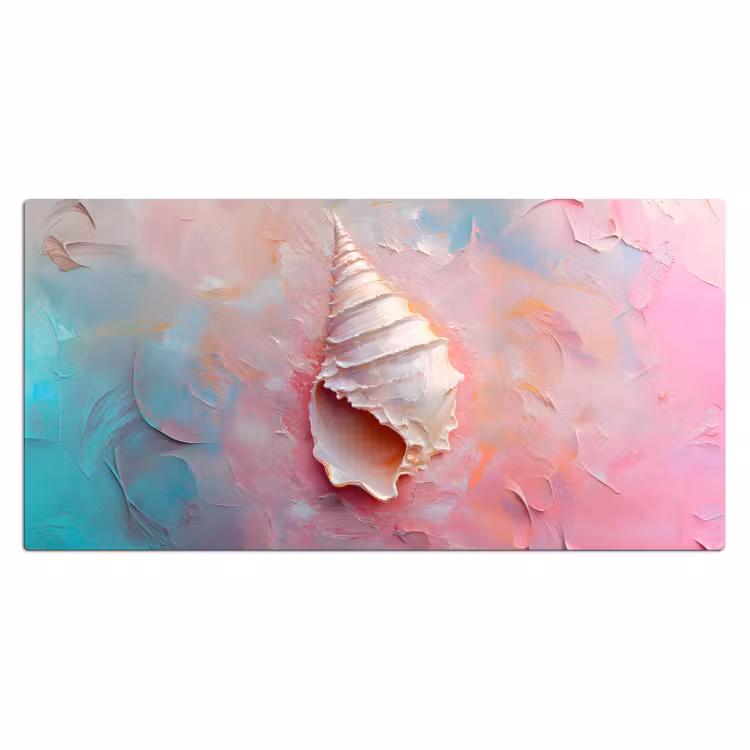 Schelp - Pastel - Pink Muismat XXL klein -3d_leeg