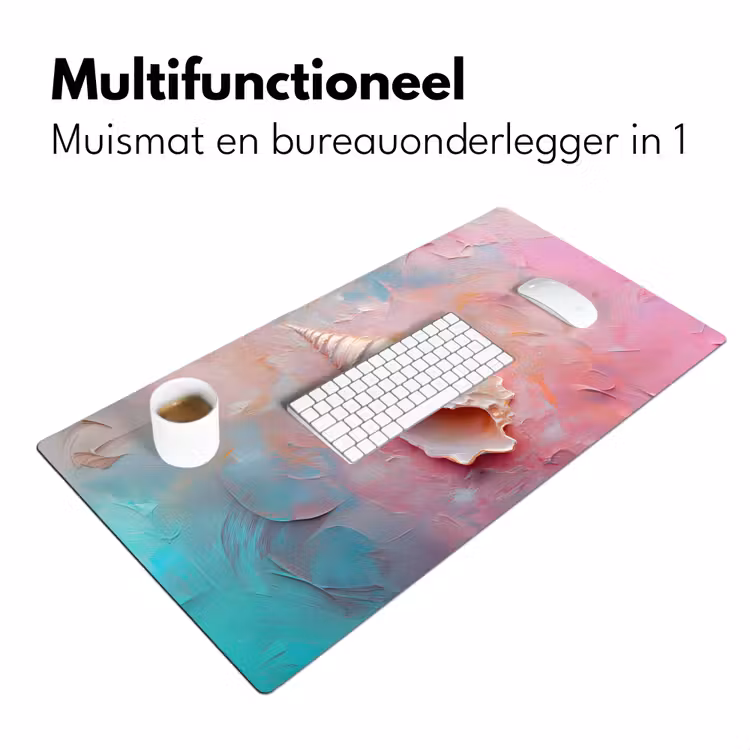 Schelp - Pastel - Pink Muismat XXL klein -sfeer4