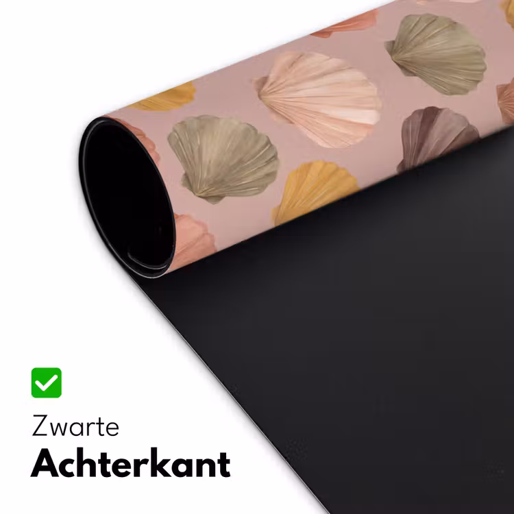 Schelp - Patroon - Zee - Aquarel - Aardetinten Muismat XXL klein -sfeer2