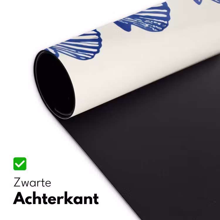 Schelpen - Blauw - Patroon Muismat XXL klein -sfeer2
