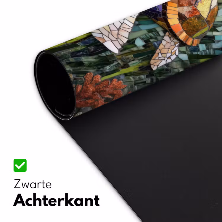 Schildpad - Zeewier - Mozaïek Muismat XXL klein -sfeer2