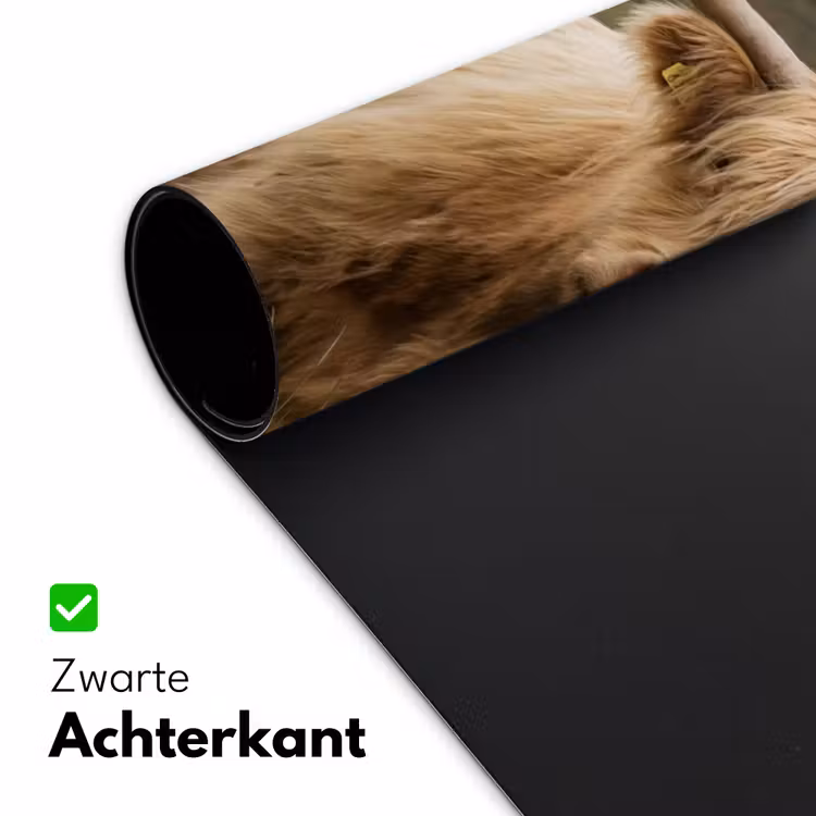 Schotse hooglander - Bergen - Grasveld Muismat XXL klein -sfeer2