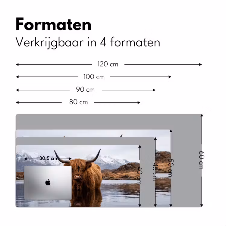 Schotse hooglander - Bruin - Water Muismat XXL klein -sfeer5