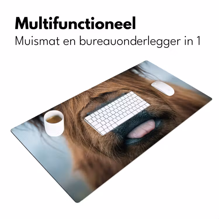 Schotse hooglander - Neus - Bruin Muismat XXL klein -sfeer4