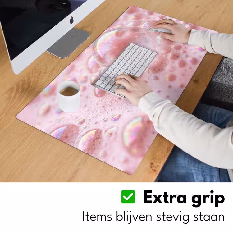 Schuim - Structuur - Roze Muismat XXL klein -sfeer3